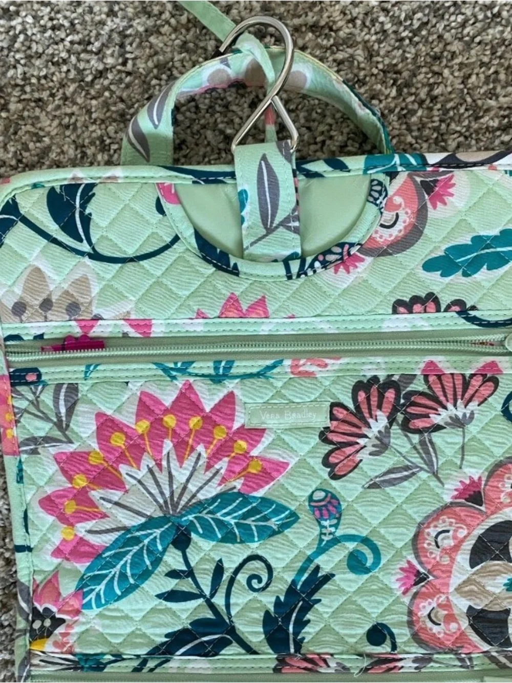 Vera Bradley Mint Floral Quilted Tote